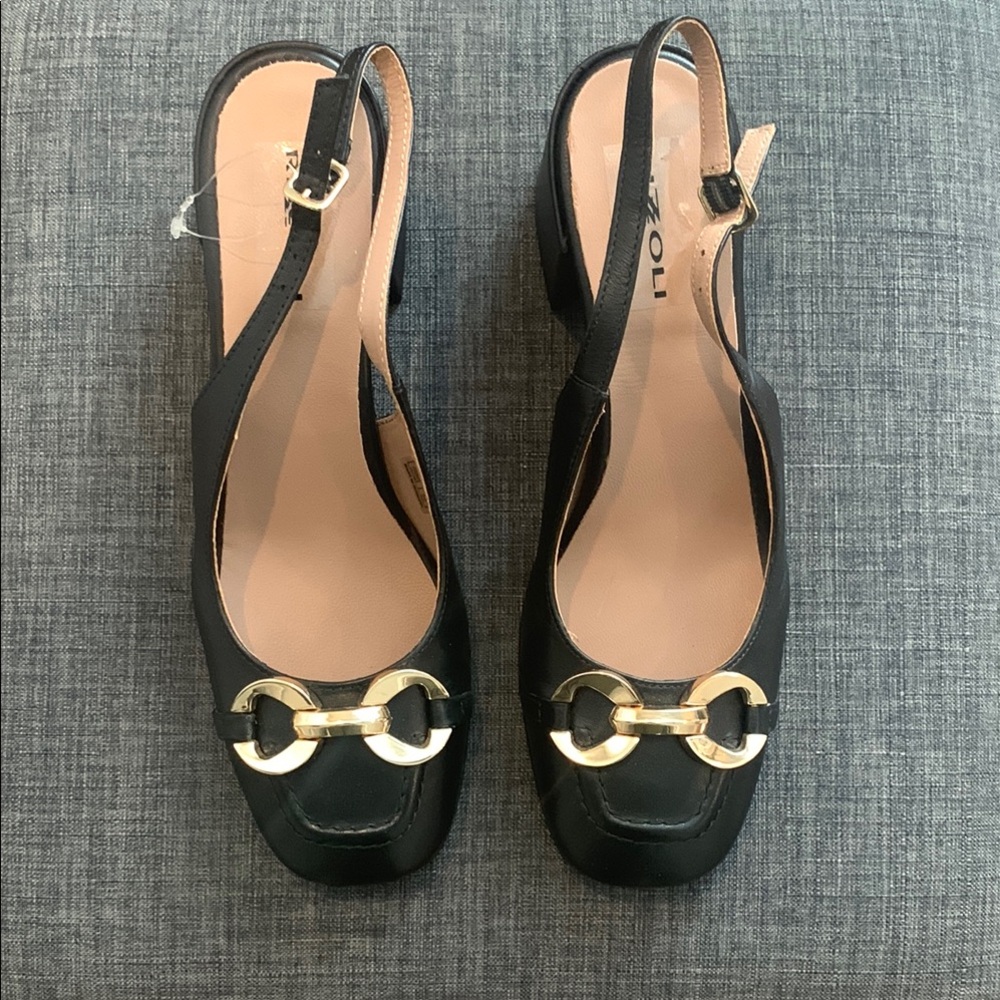NWOT - Rizzoli -  Black Heel Sling Back Pump